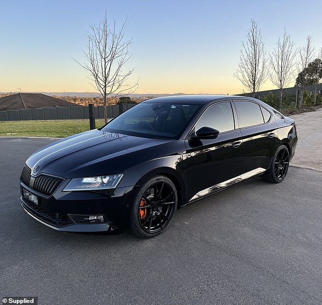 Pictured after: While the car looks similar to how it was before the changes began, it's what's under the bonnet that makes all the difference. Mr Costin claims the modifications have boosted the car's value by $60,000