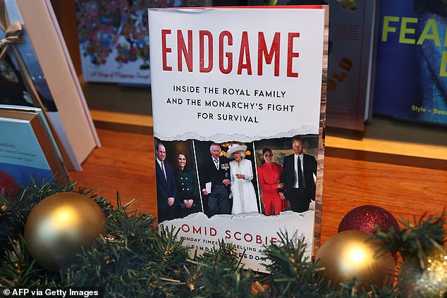 A copy of Omid Scobie's book Endgame on display inside a book store in London last Friday