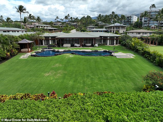 In preparation, his mother would teach him English by reading ten words of the dictionary to him each day - despite not understanding a word of it herself. Pictured: Huang's Hawaii home