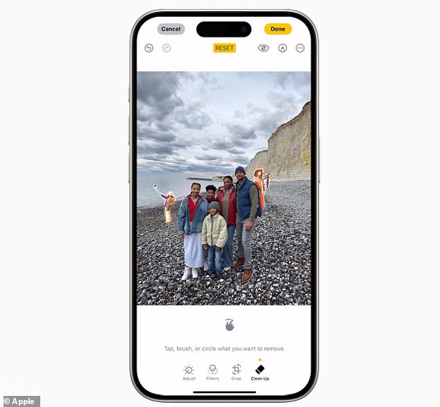 The new Clean Up tool in Apple's Photos app can identify and remove 'distracting objects' in the background of a photo